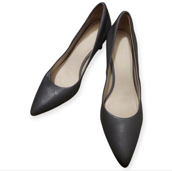 Cole Haan Shoes - Cole Haan Grand OS Gray Leather Pump Size 9B